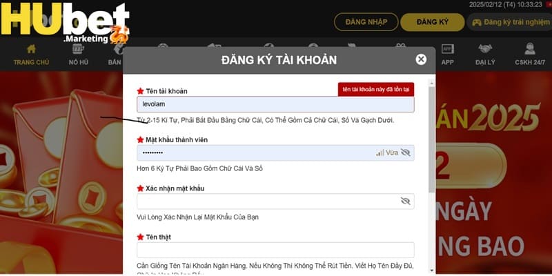 Hướng dẫn tham gia đăng ký HUBET